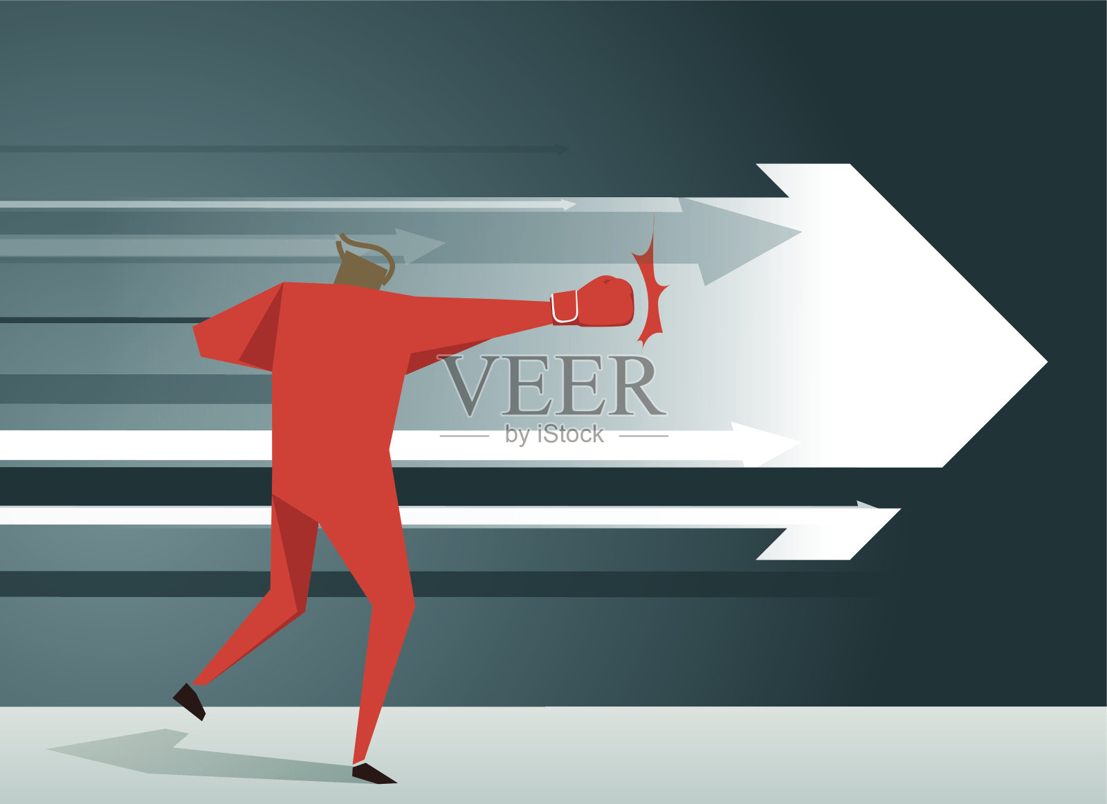 目标，箭头标志，拳击，方向插画图片素材