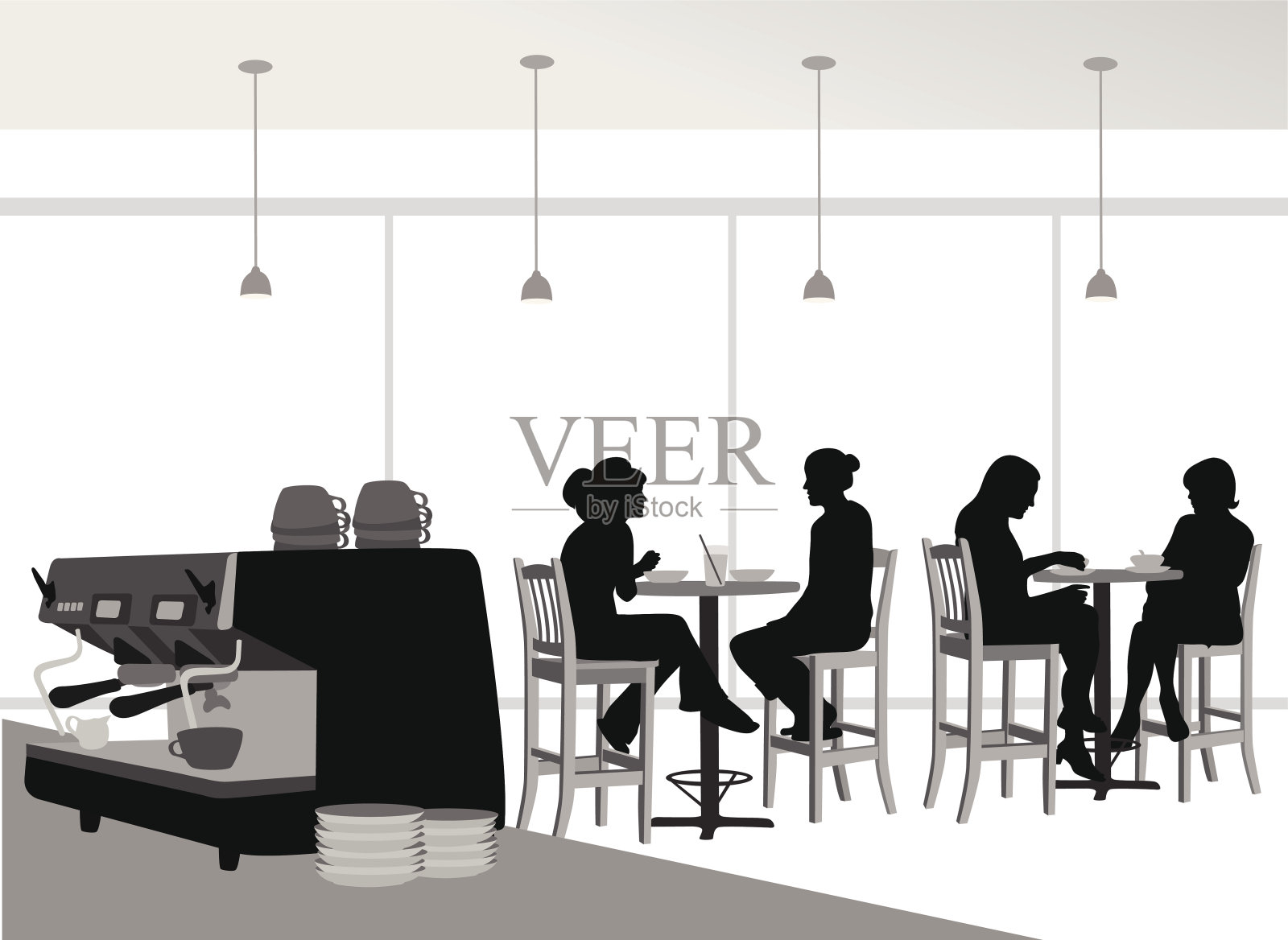 在办公室工作的人插画图片素材