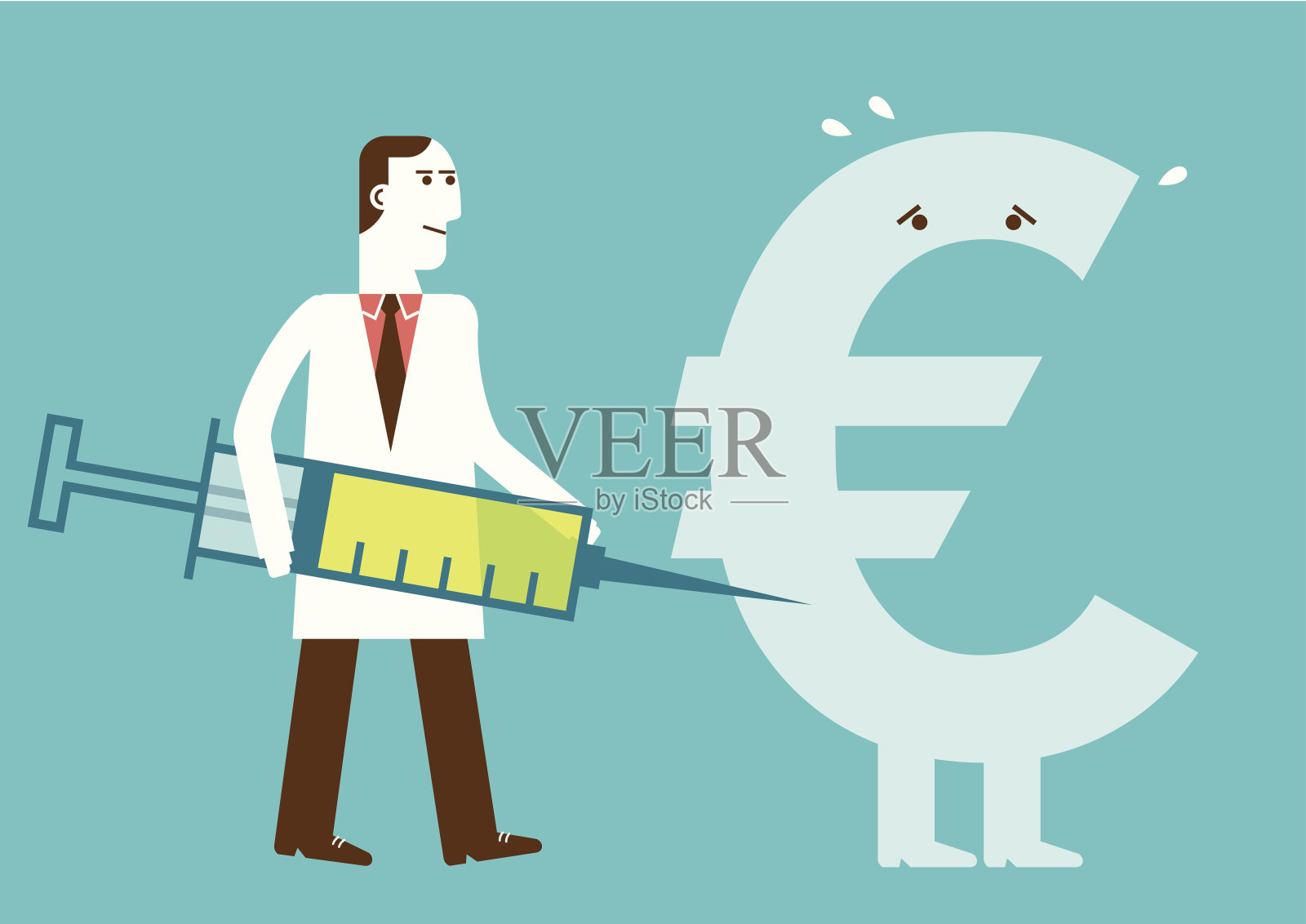 资本注入(欧元)|插画图片素材