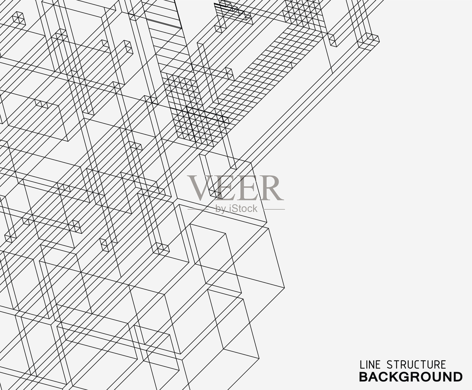 抽象线条结构图案背景插画图片素材