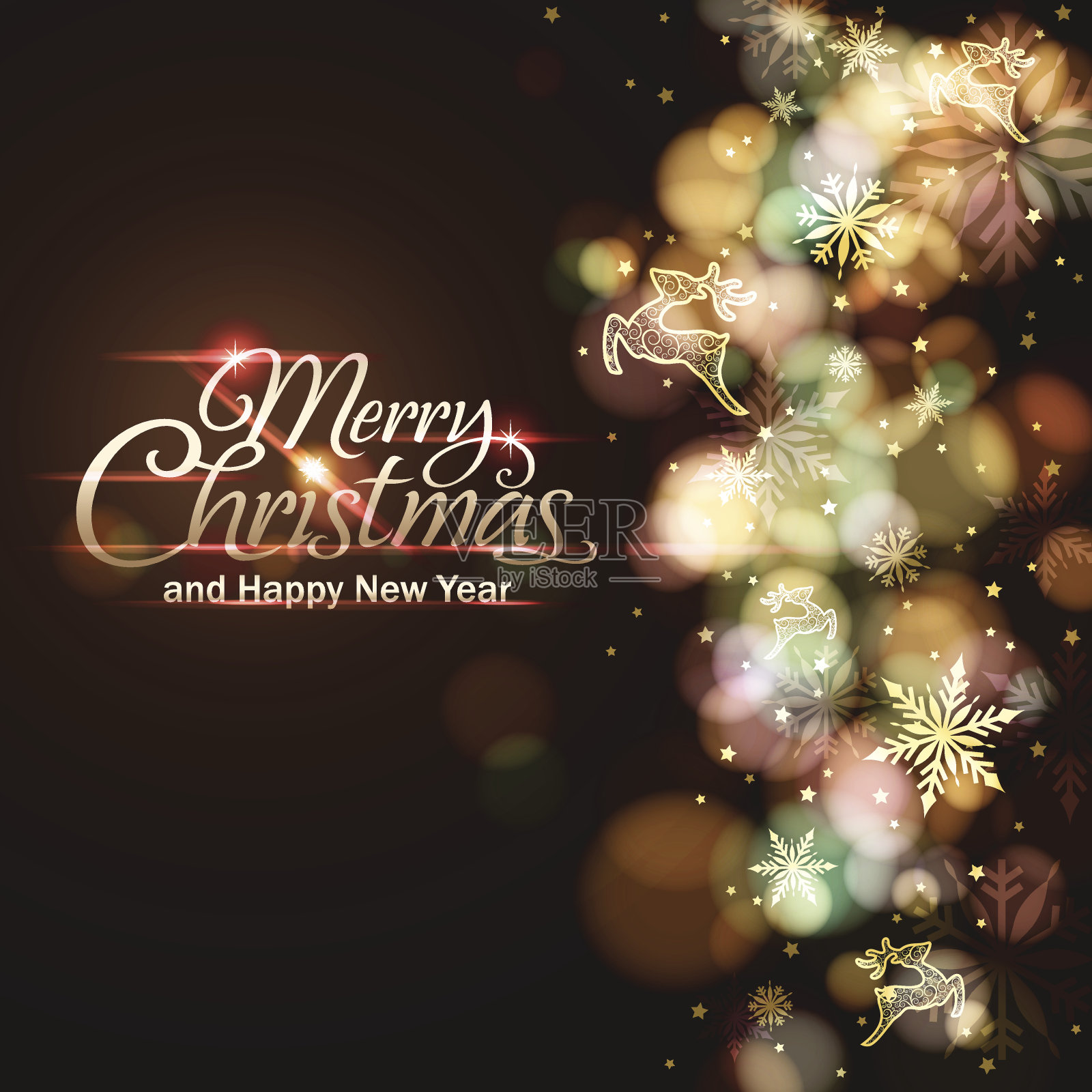 圣诞彩灯及装饰品设计模板素材