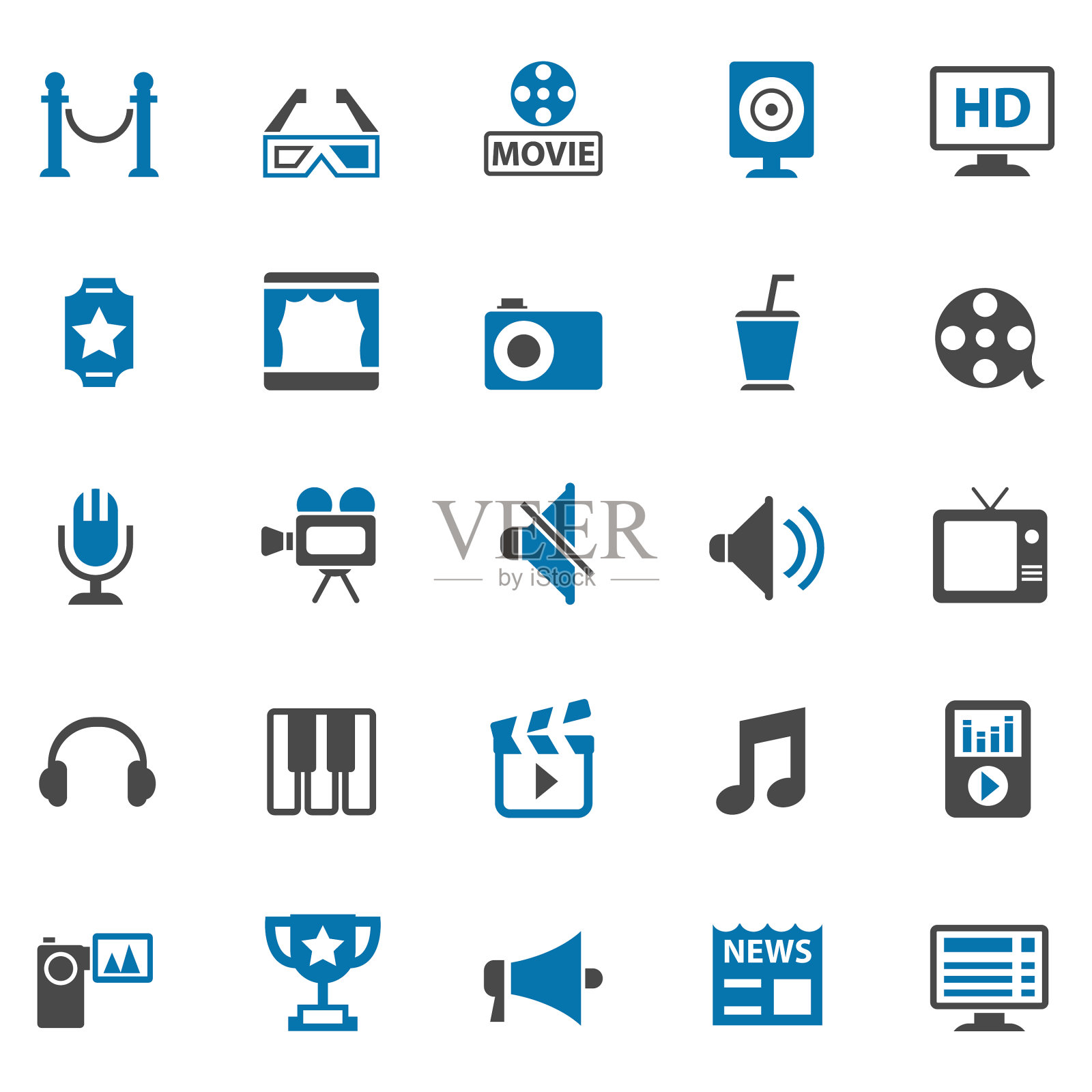 媒体图标设置图标素材