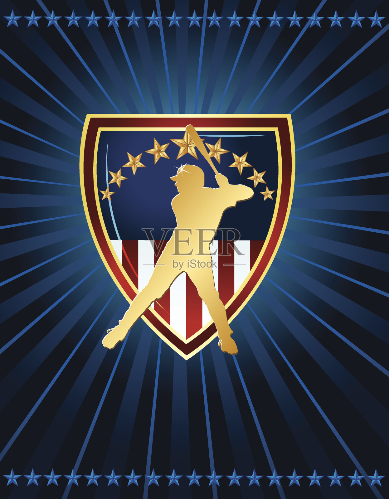 棒球击球手背景插画图片素材