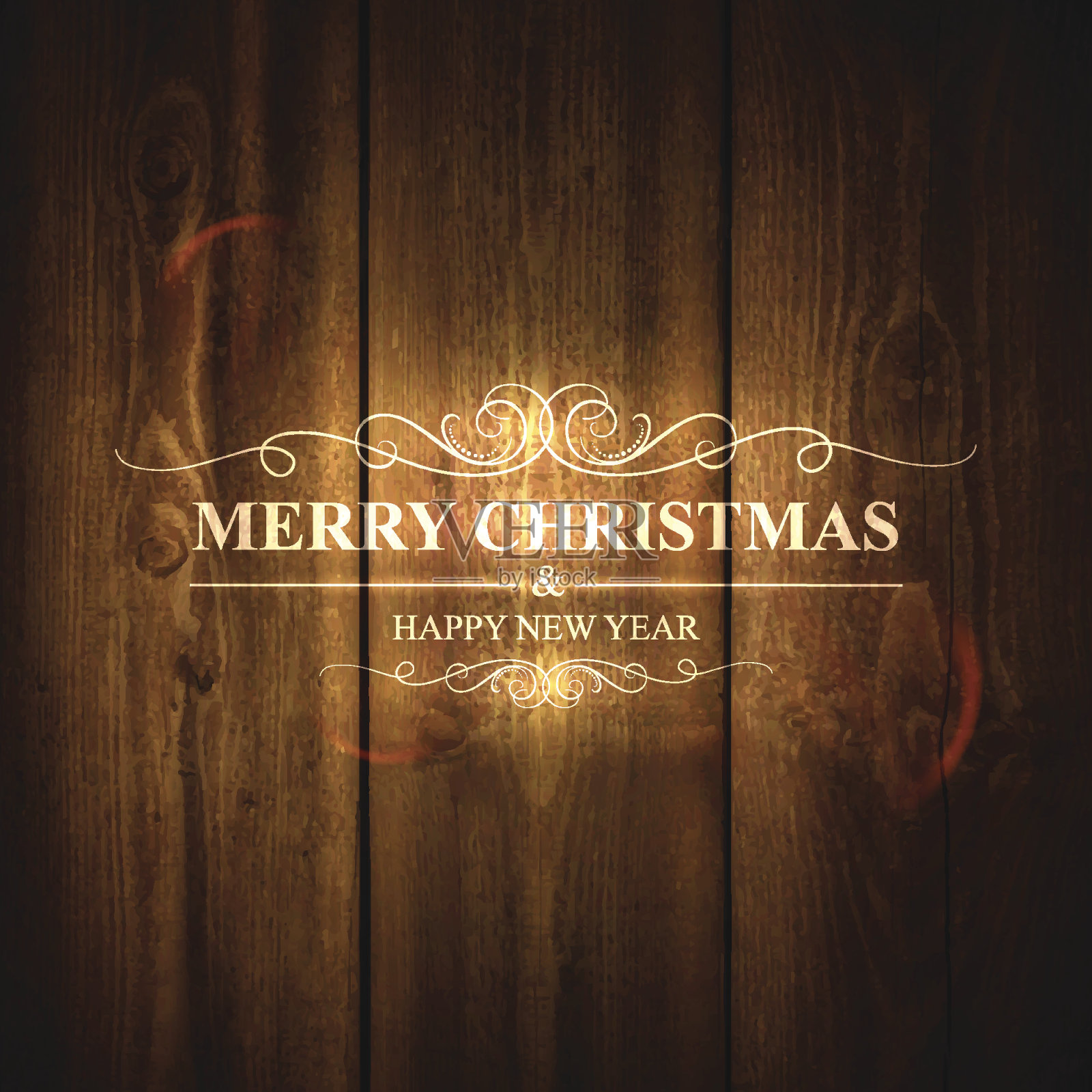 明亮的圣诞字母木制背景设计模板素材