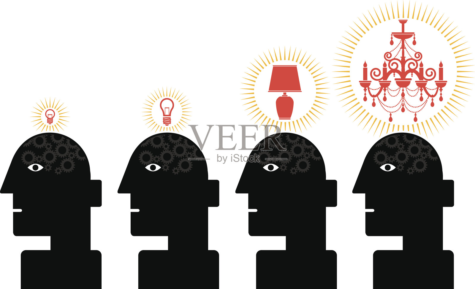 创造性思维的插图插画图片素材