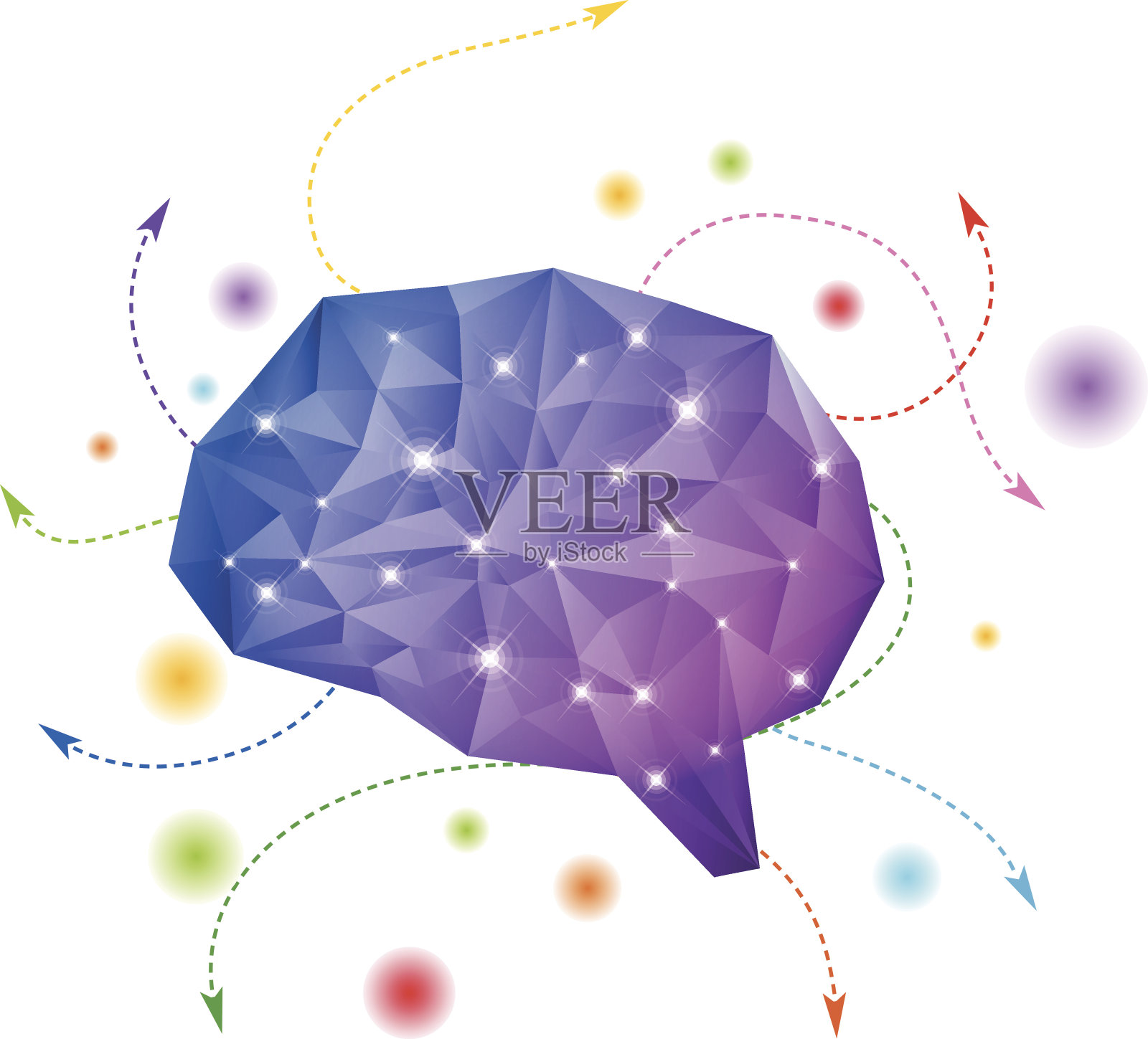 大脑的象征插画图片素材