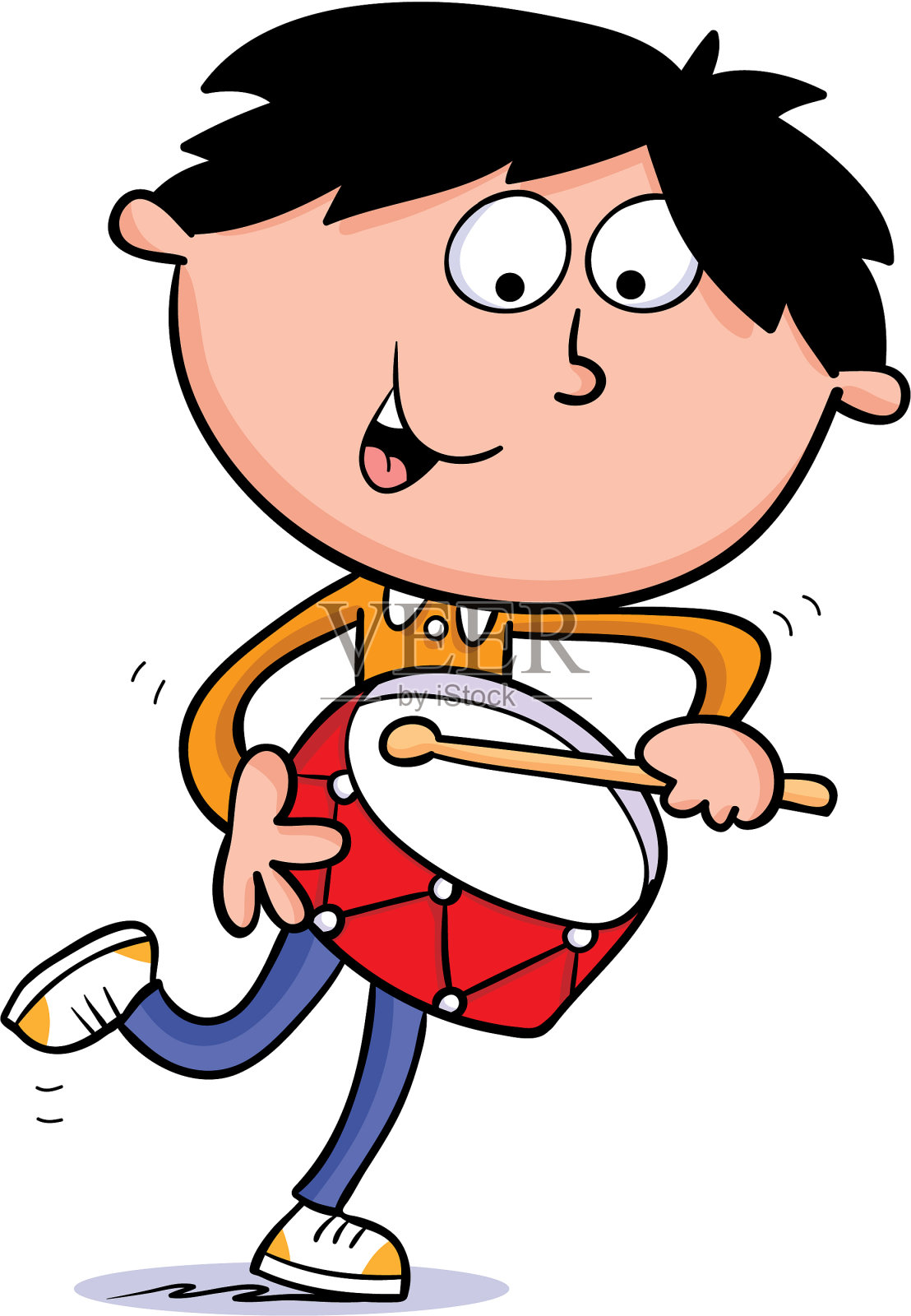 孩子在玩鼓设计元素图片