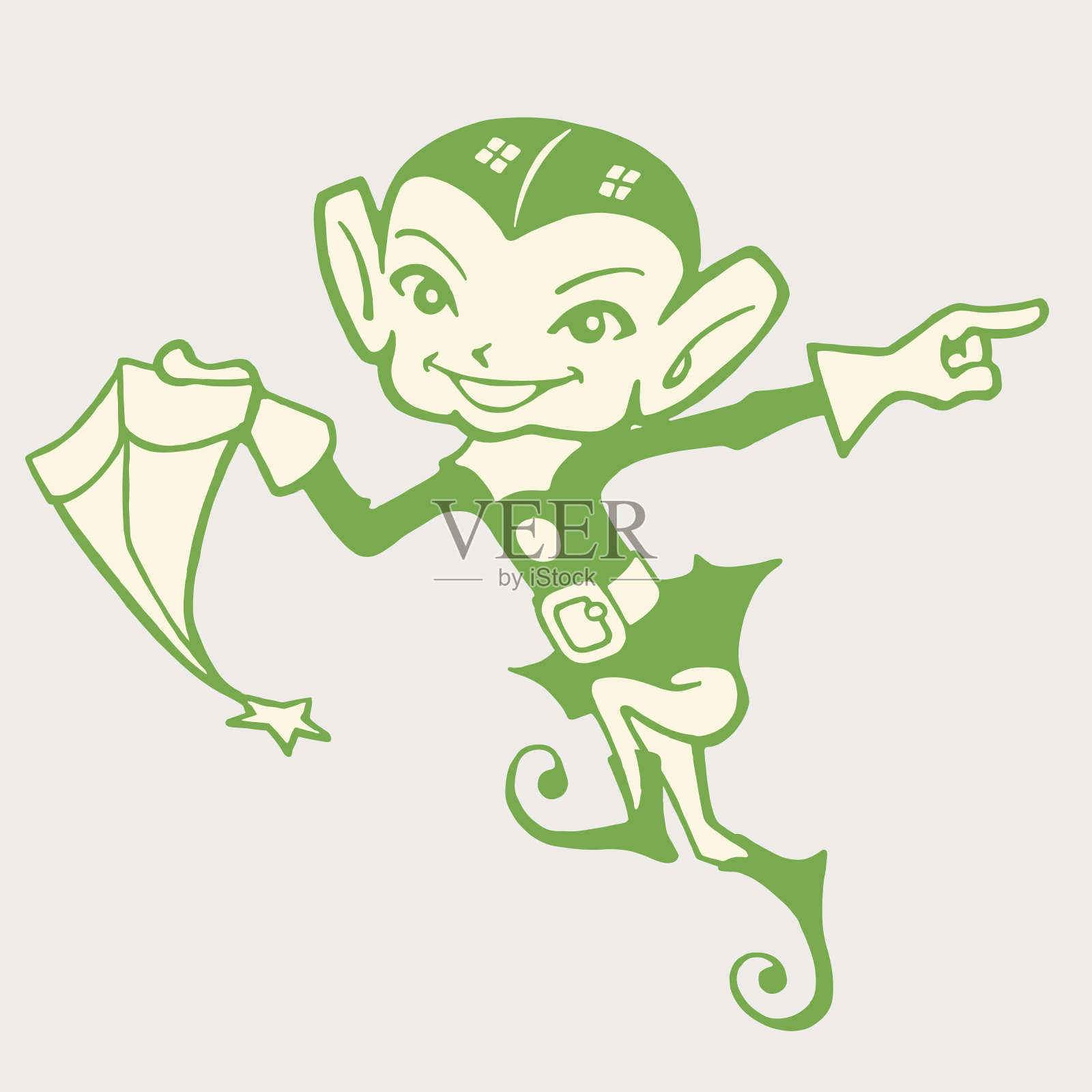 微笑的小精灵设计元素图片