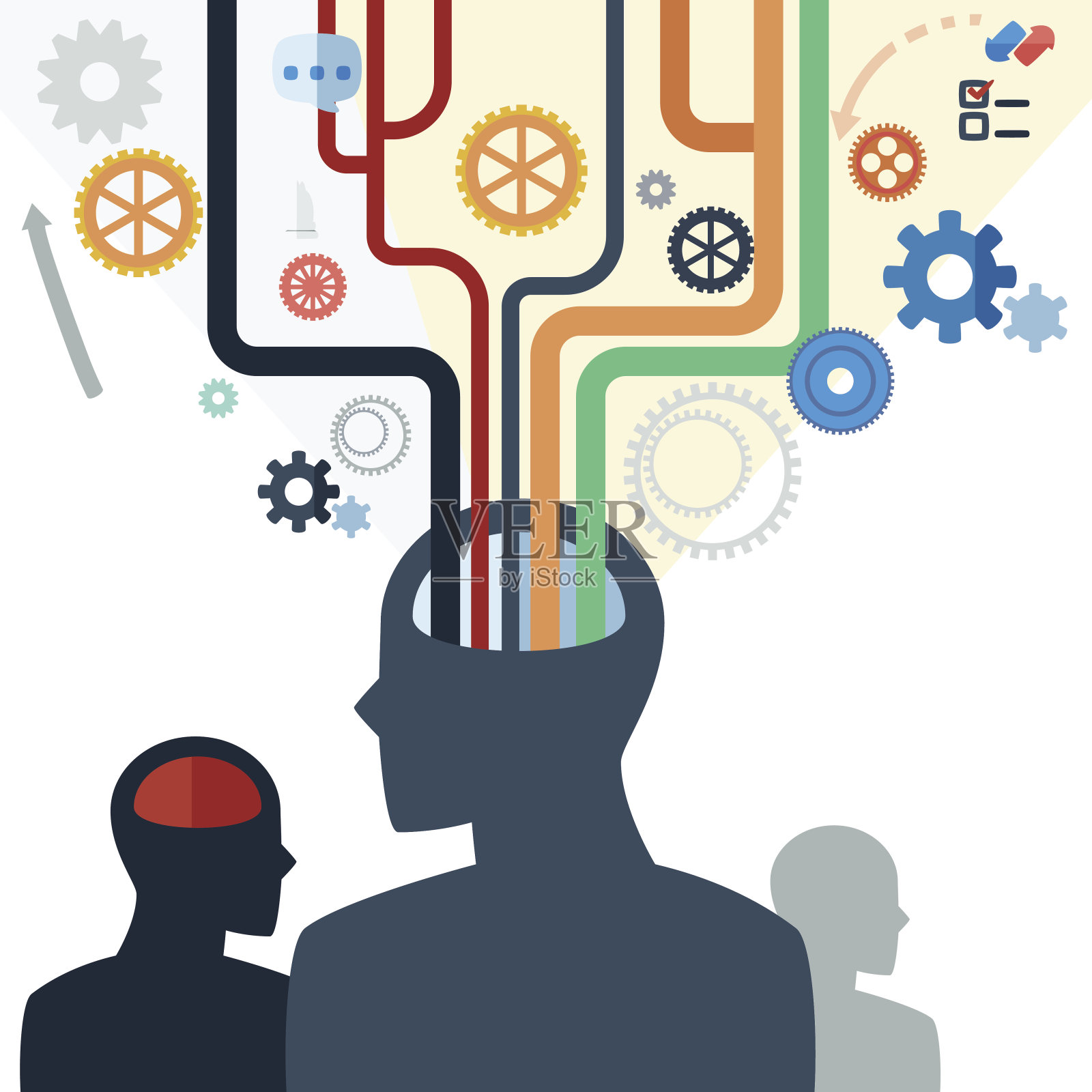 大脑的概念插画图片素材
