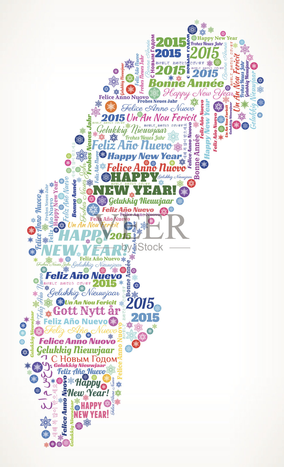 瑞典地图上的国际新年词云模式插画图片素材