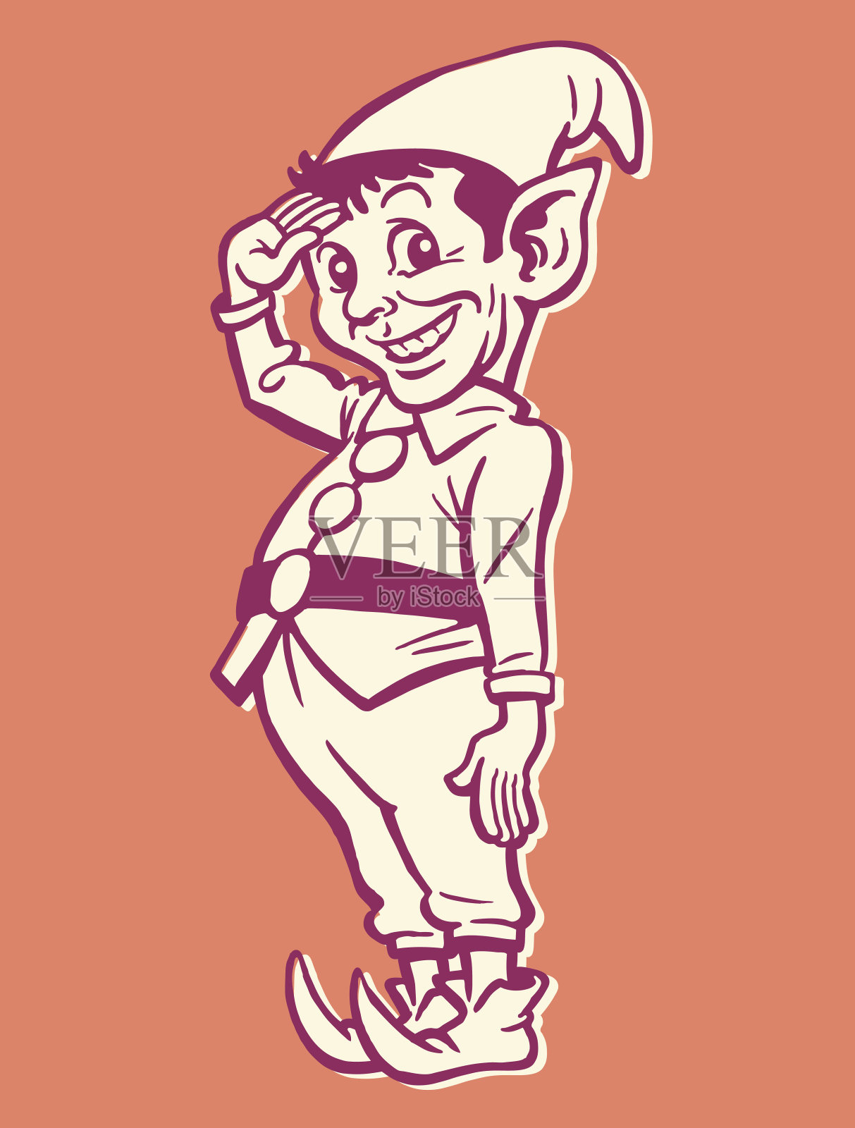 精灵行礼设计元素图片