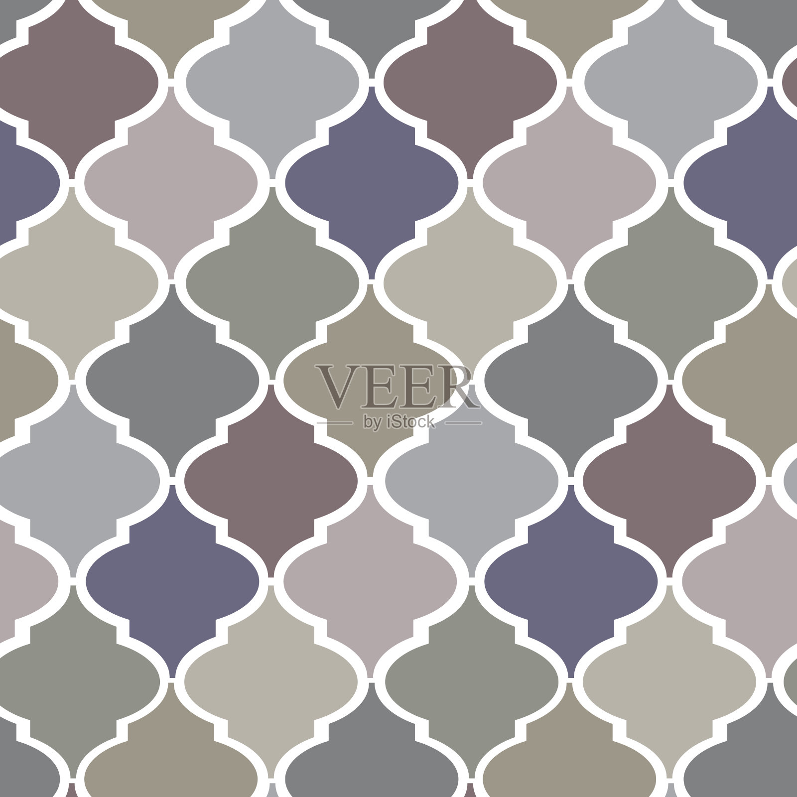 阿拉伯式花纹瓷砖插画图片素材