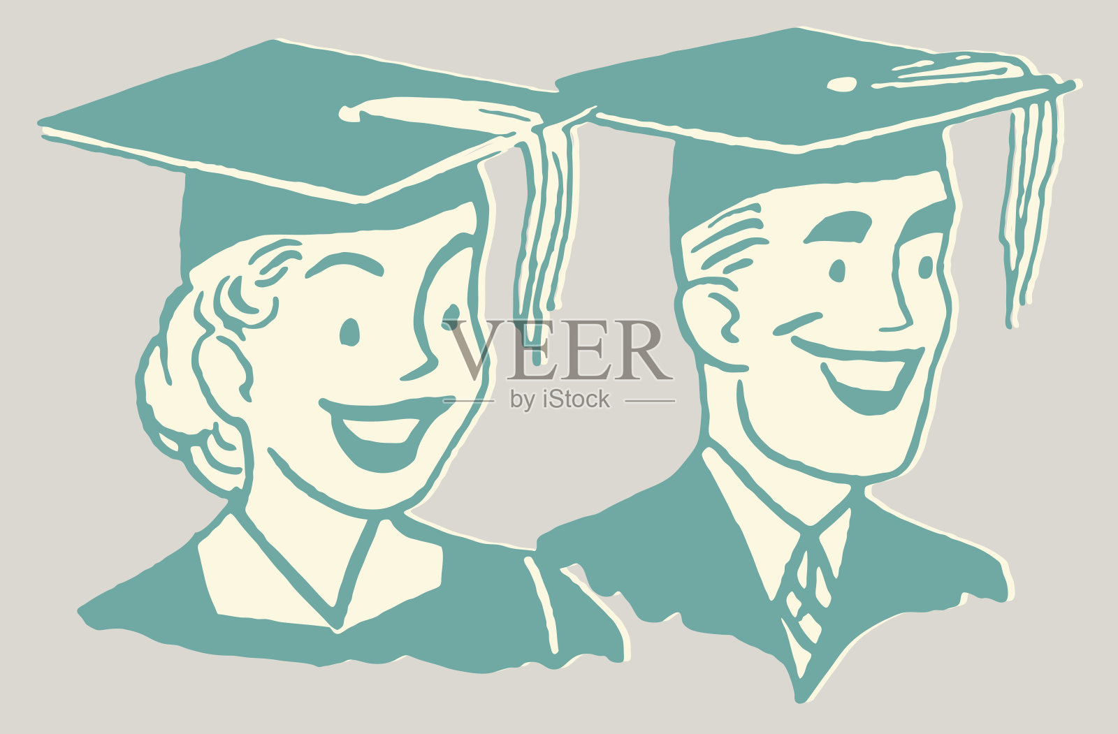 男、女插画图片素材