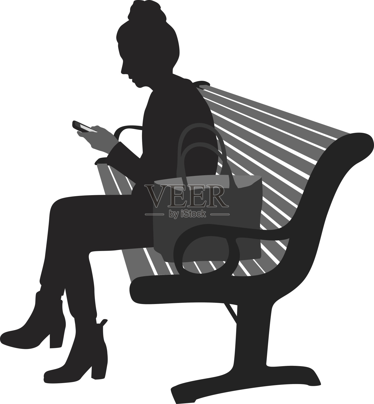 年轻的女人交往插画图片素材