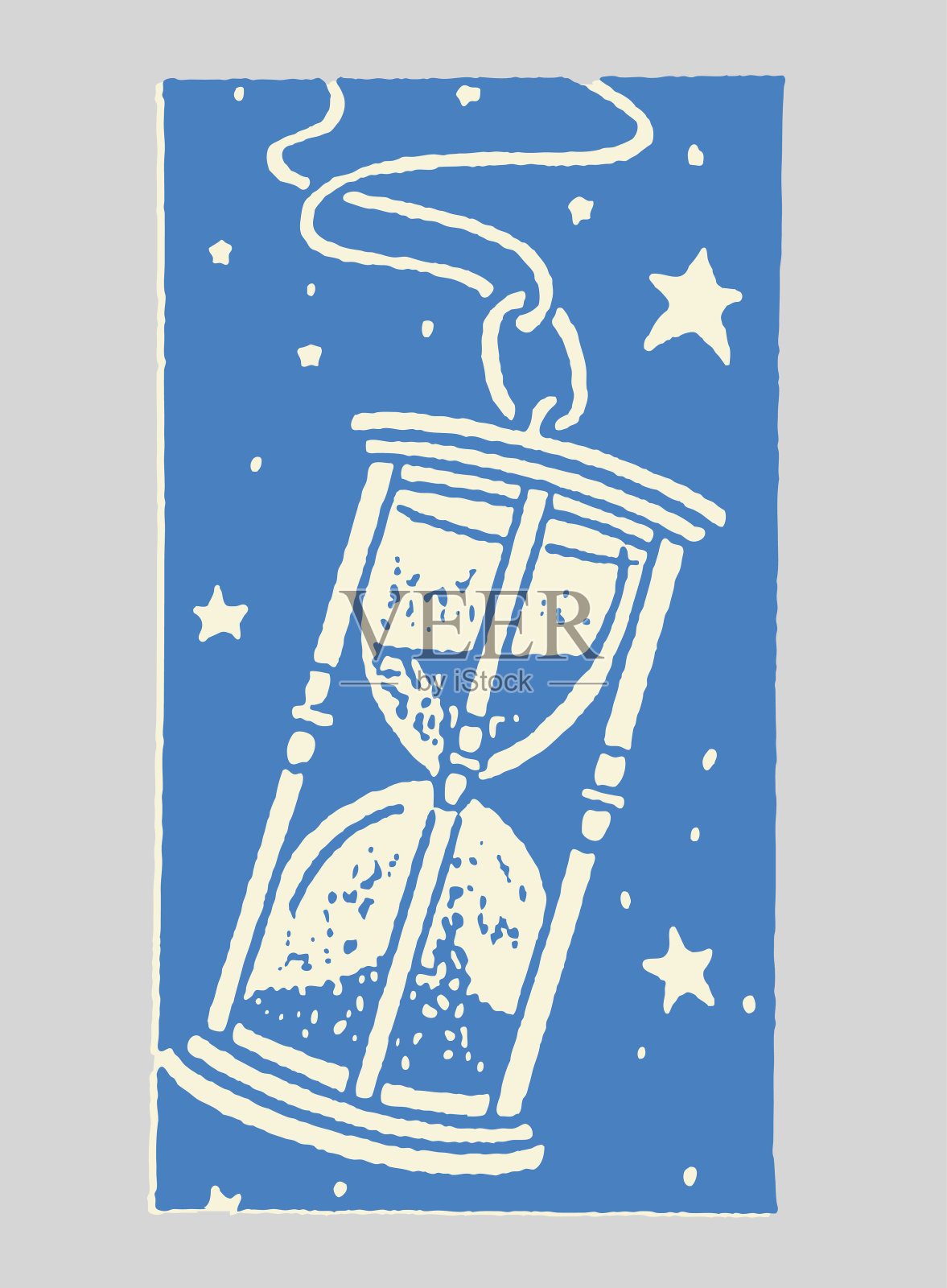 沙漏在太空插画图片素材