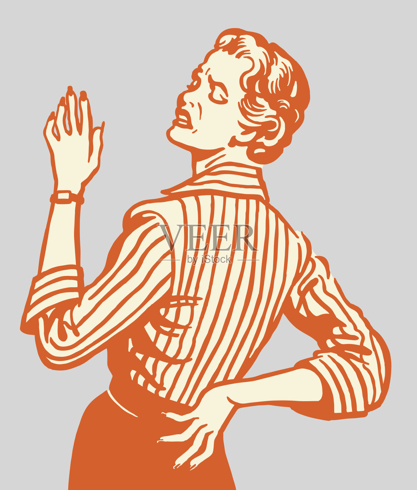 背痛的女人插画图片素材