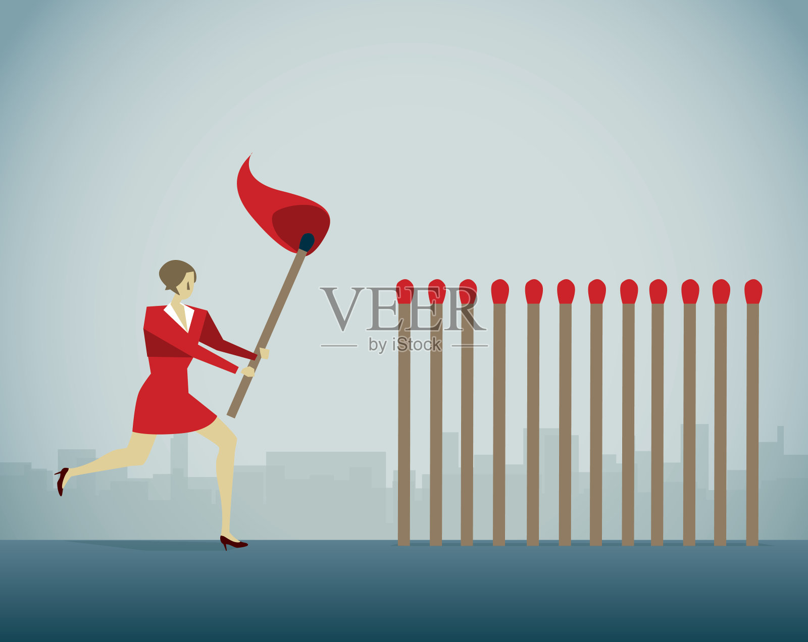 纵火插画图片素材