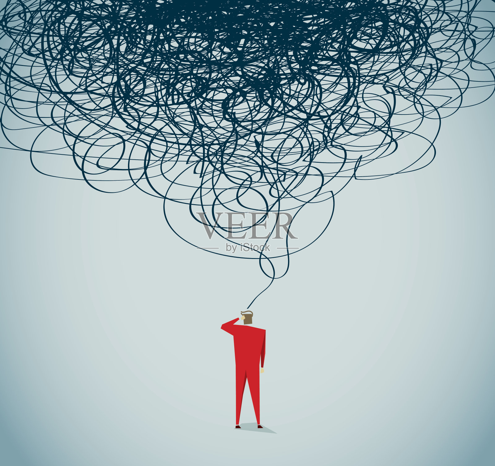 混乱插画图片素材