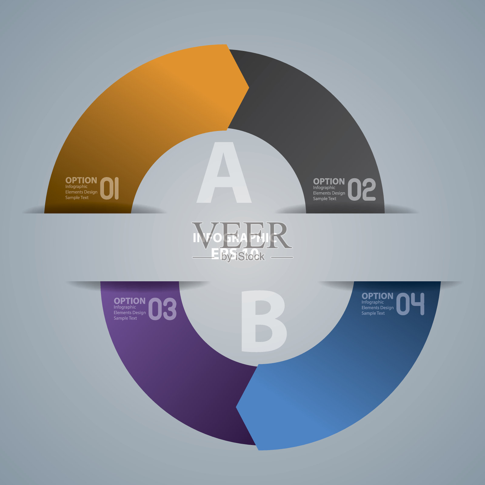 抽象的信息图表插画图片素材