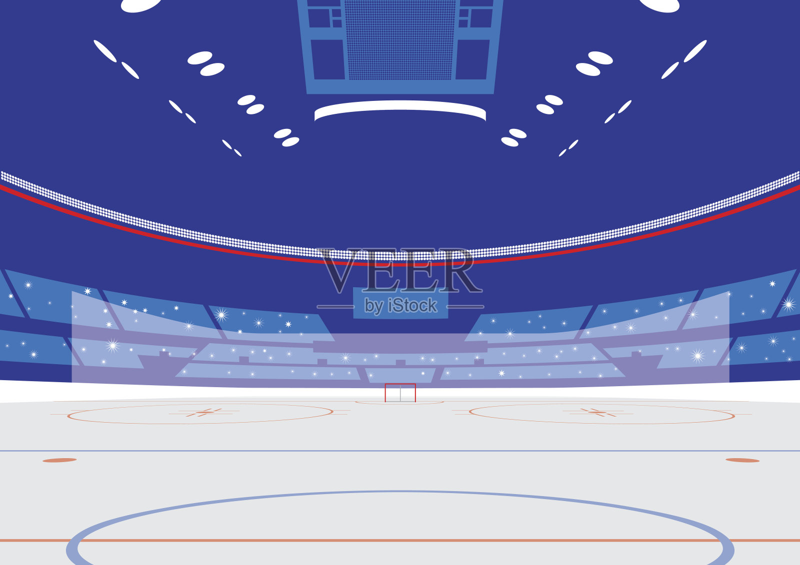 冰上曲棍球领域插画图片素材