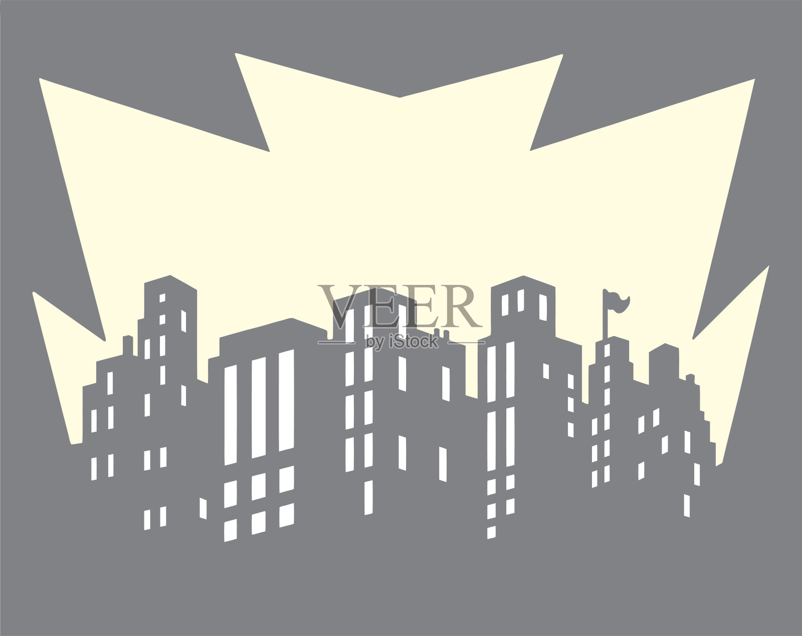 城市的天际线插画图片素材