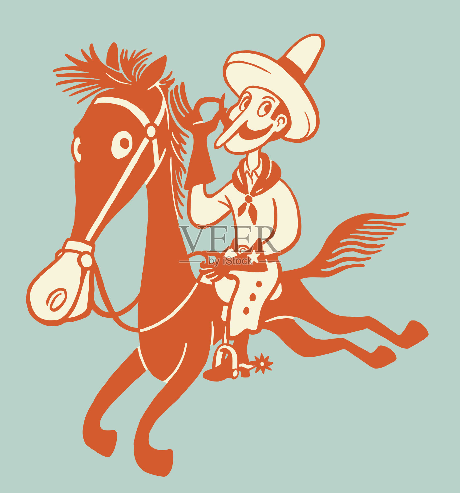 墨西哥人骑马设计元素图片