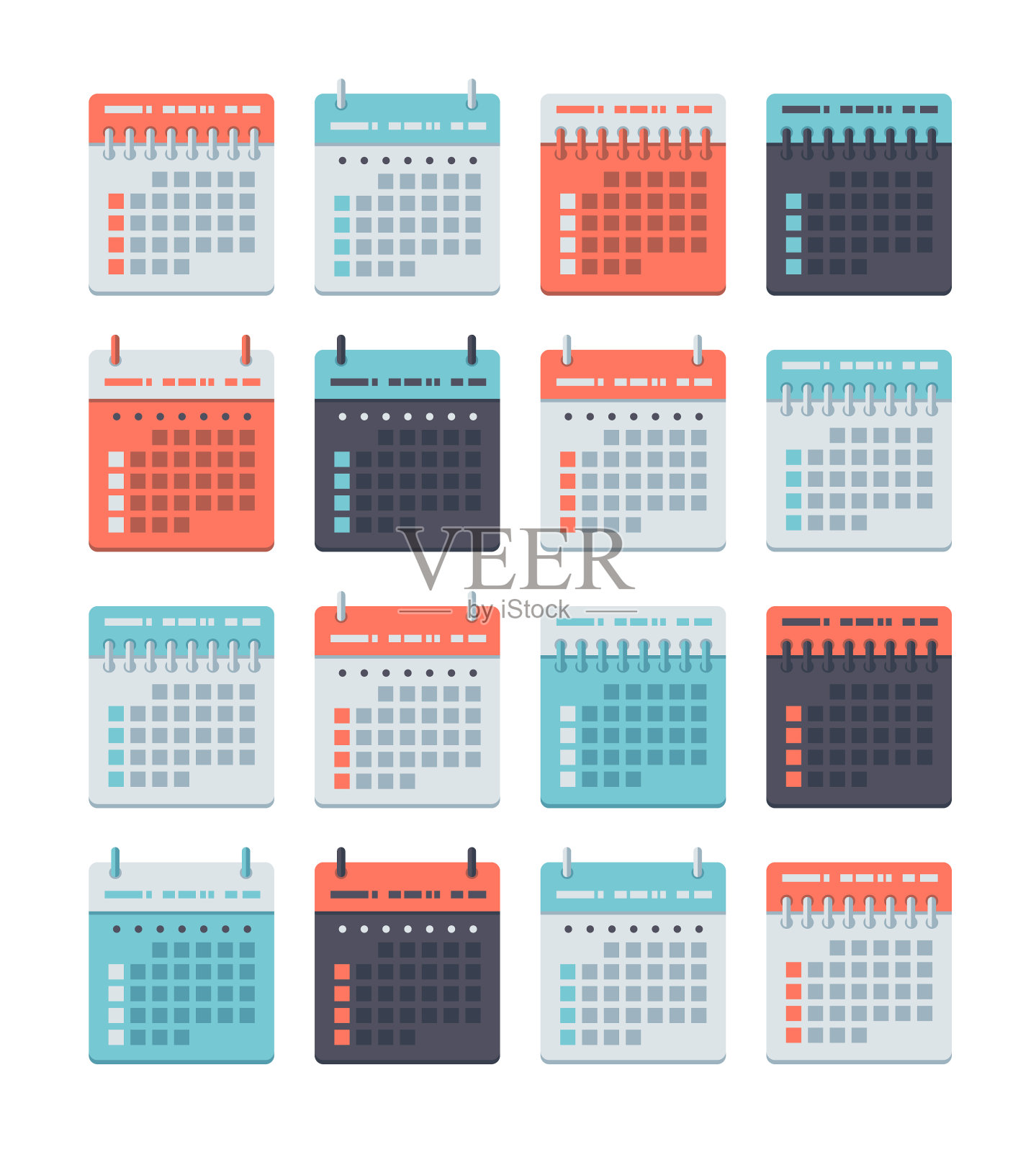 日历平面设计套装设计模板素材