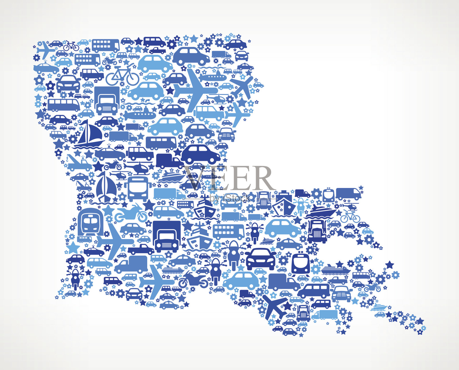 路易斯安那州运输免版税矢量艺术模式插画图片素材