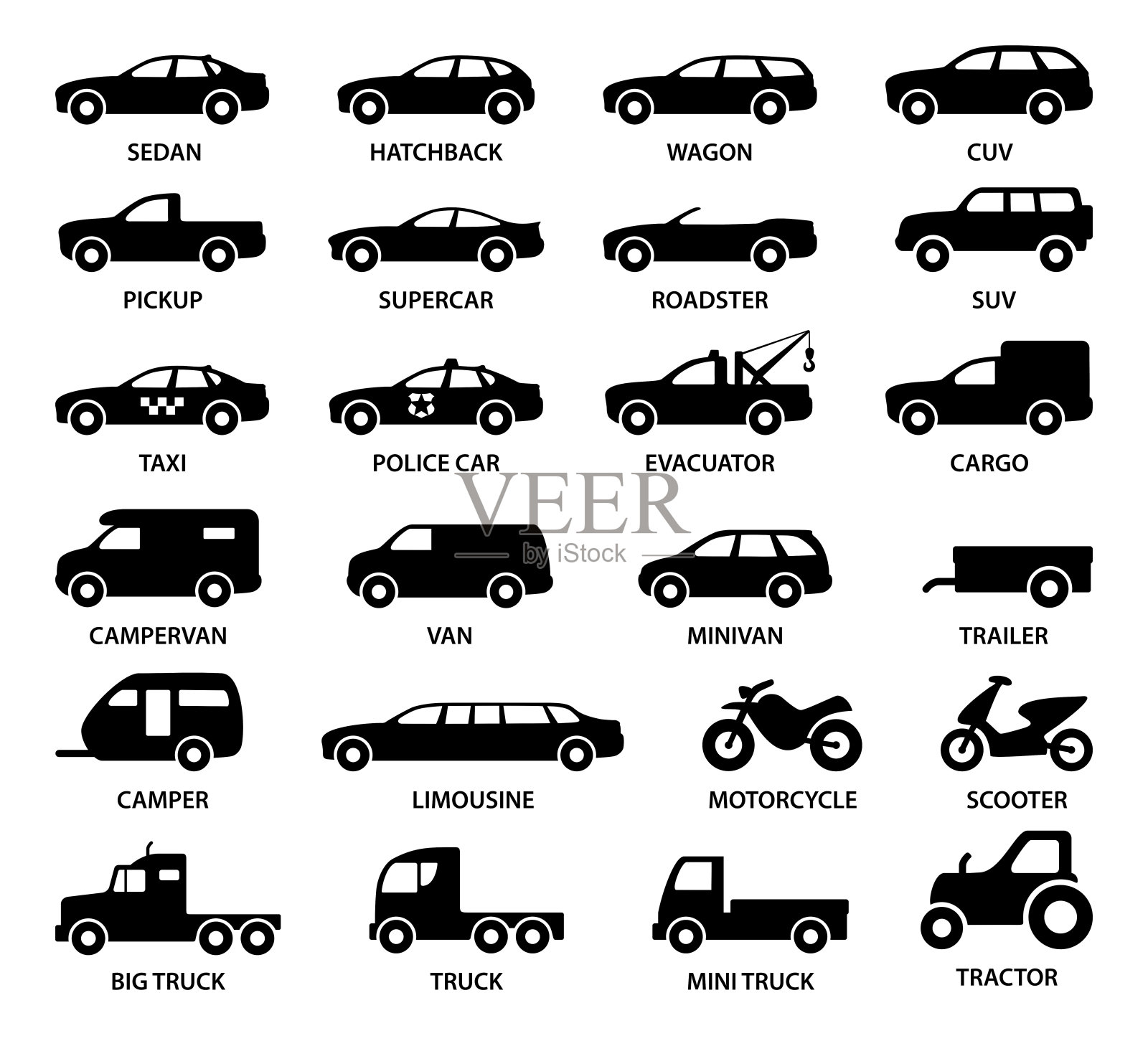 汽车图标-插图插画图片素材