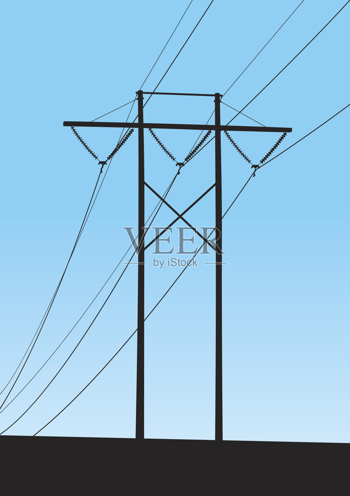 电线轮廓插画图片素材