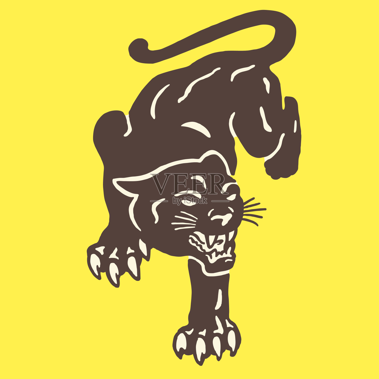 豹插画图片素材