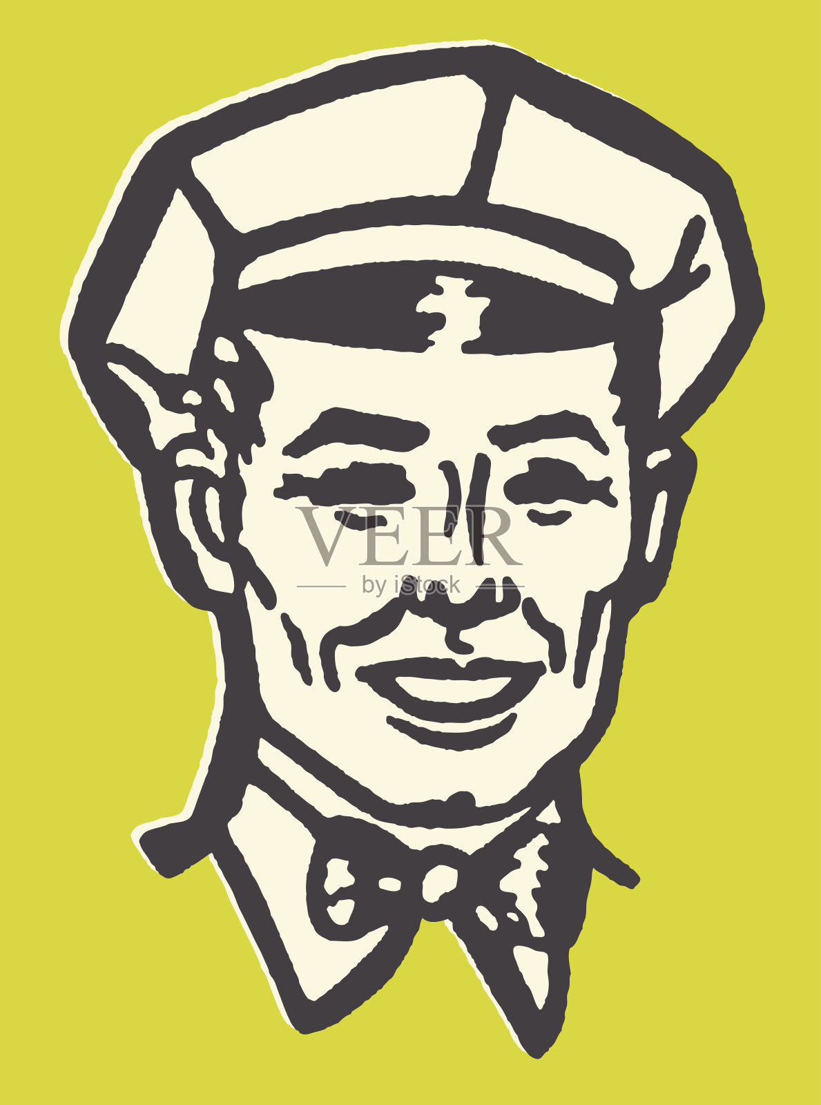 微笑的送货员插画图片素材