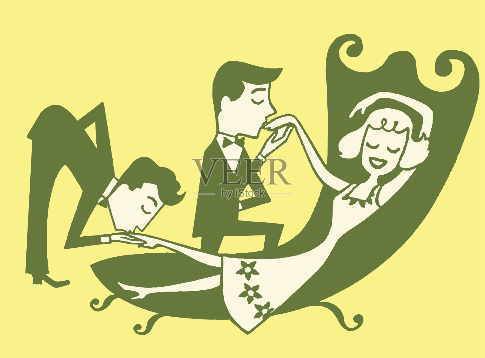 男人亲吻女人设计元素图片