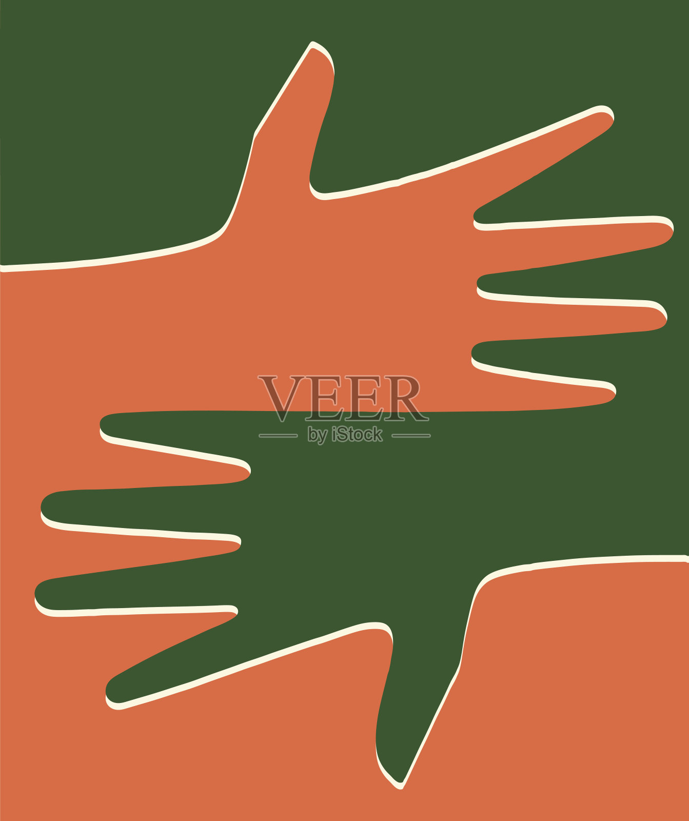 两只手插画图片素材