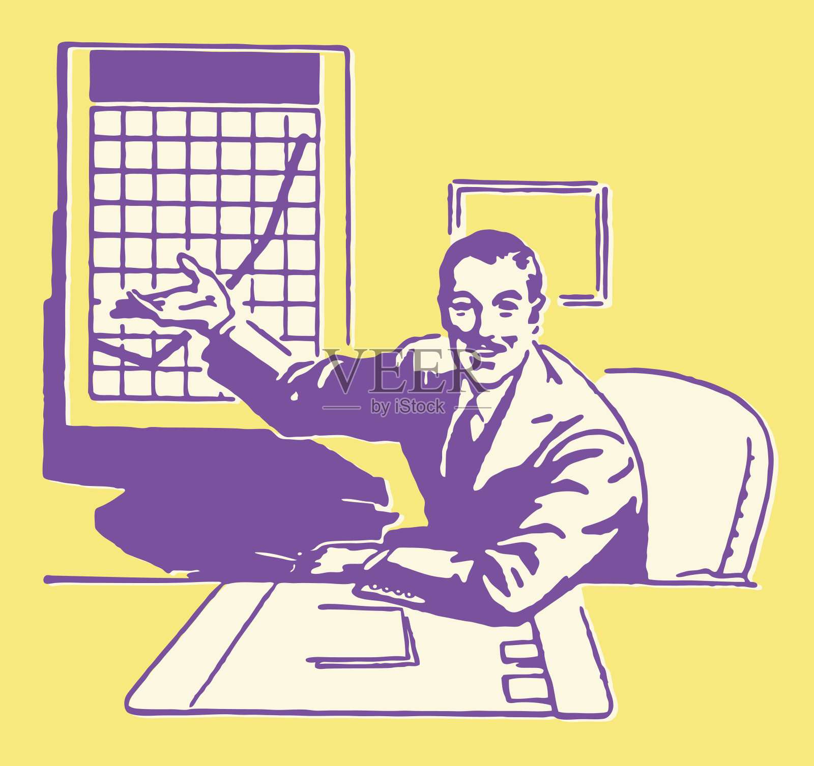 商人做演示插画图片素材