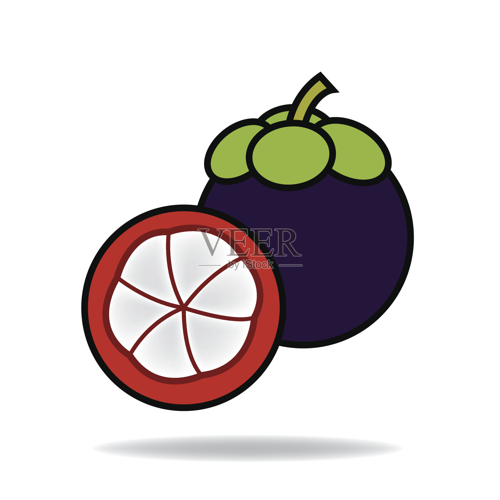 山竹果设计元素图片