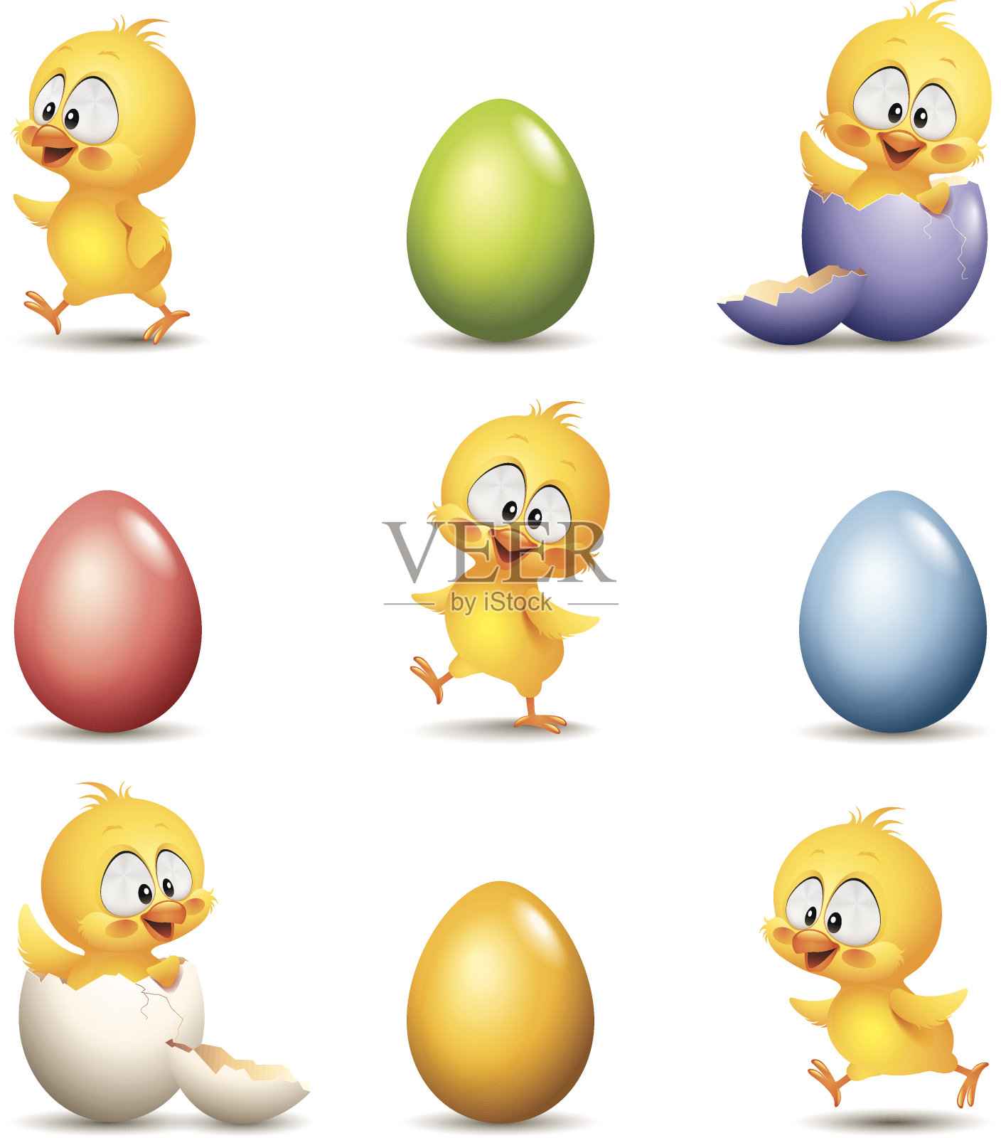 小鸡-蛋套插画图片素材