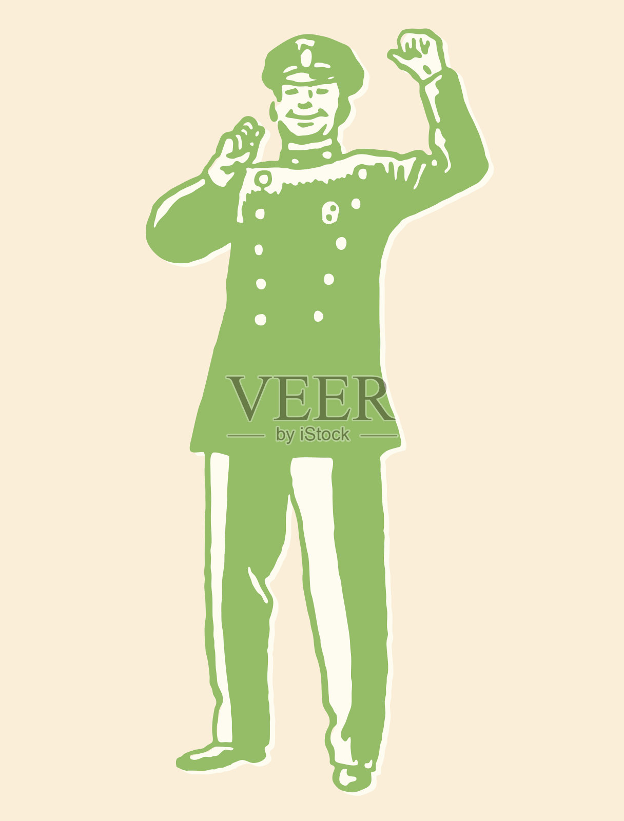 交通警察插画图片素材