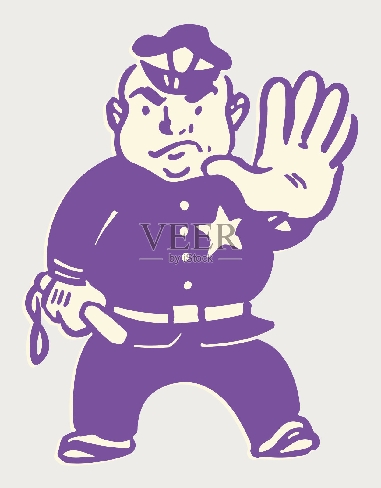 警察阻止你设计元素图片