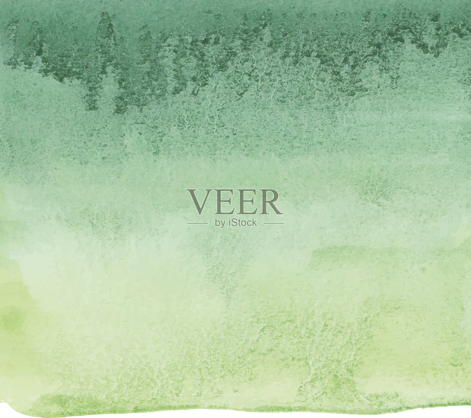 水彩绿渐变插画图片素材