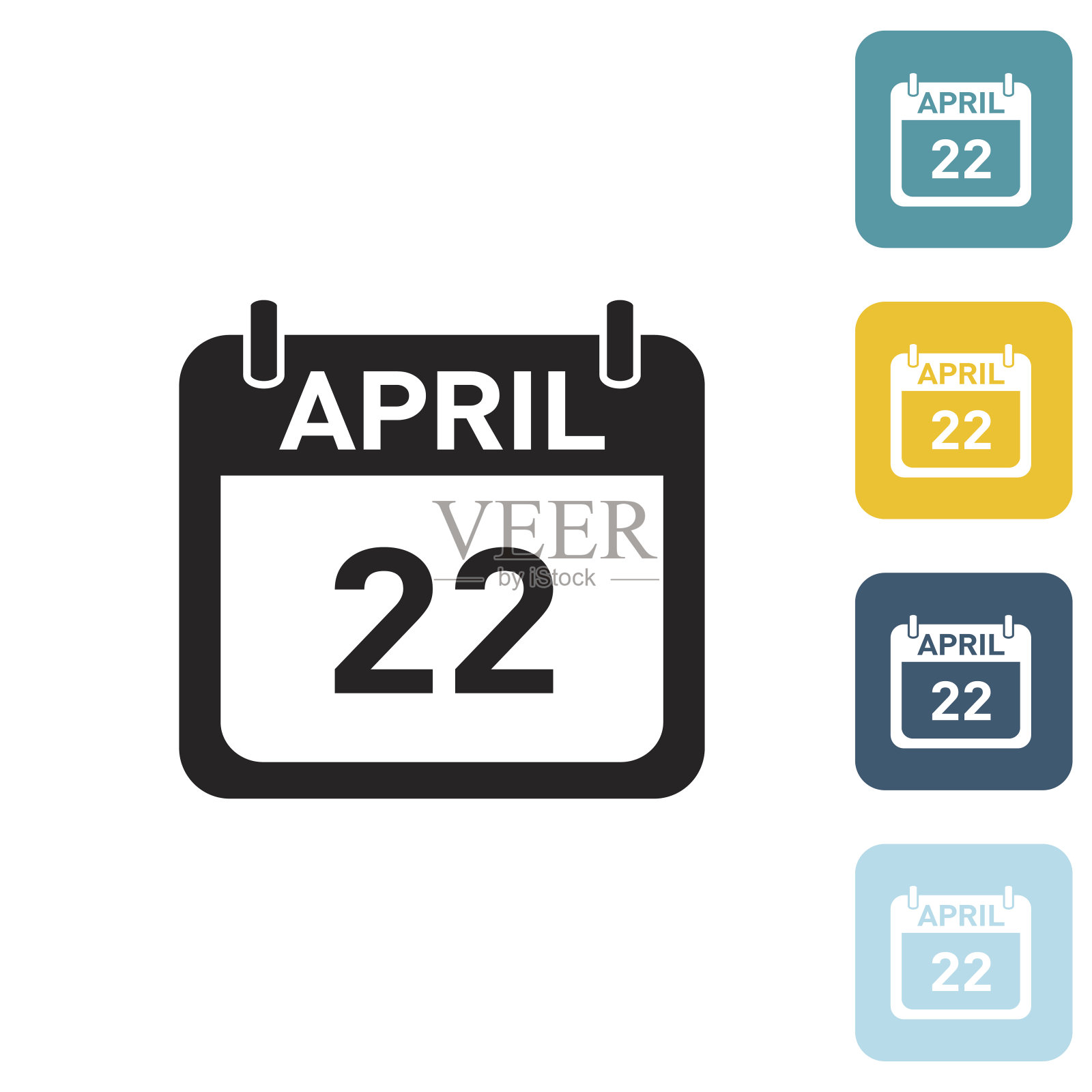 平面网站图标-日历插画图片素材