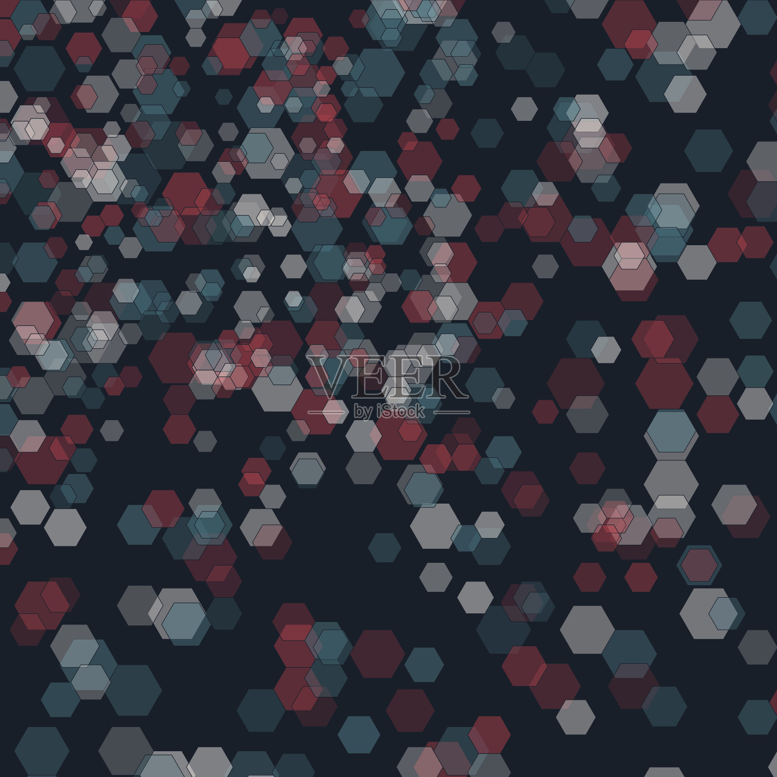 复古抽象三维立方体背景图案插画图片素材