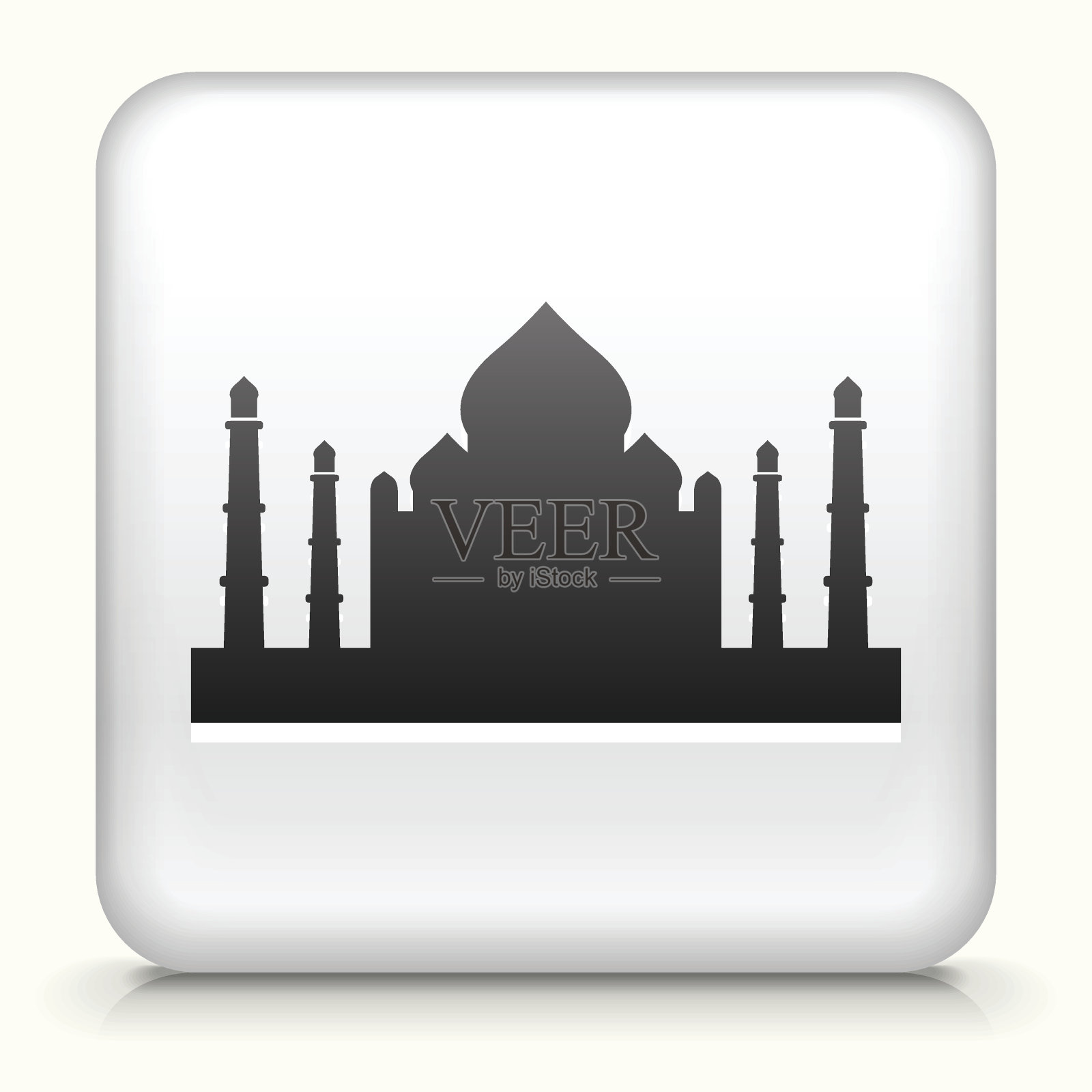 方形按钮与圣殿版税免费矢量艺术插画图片素材