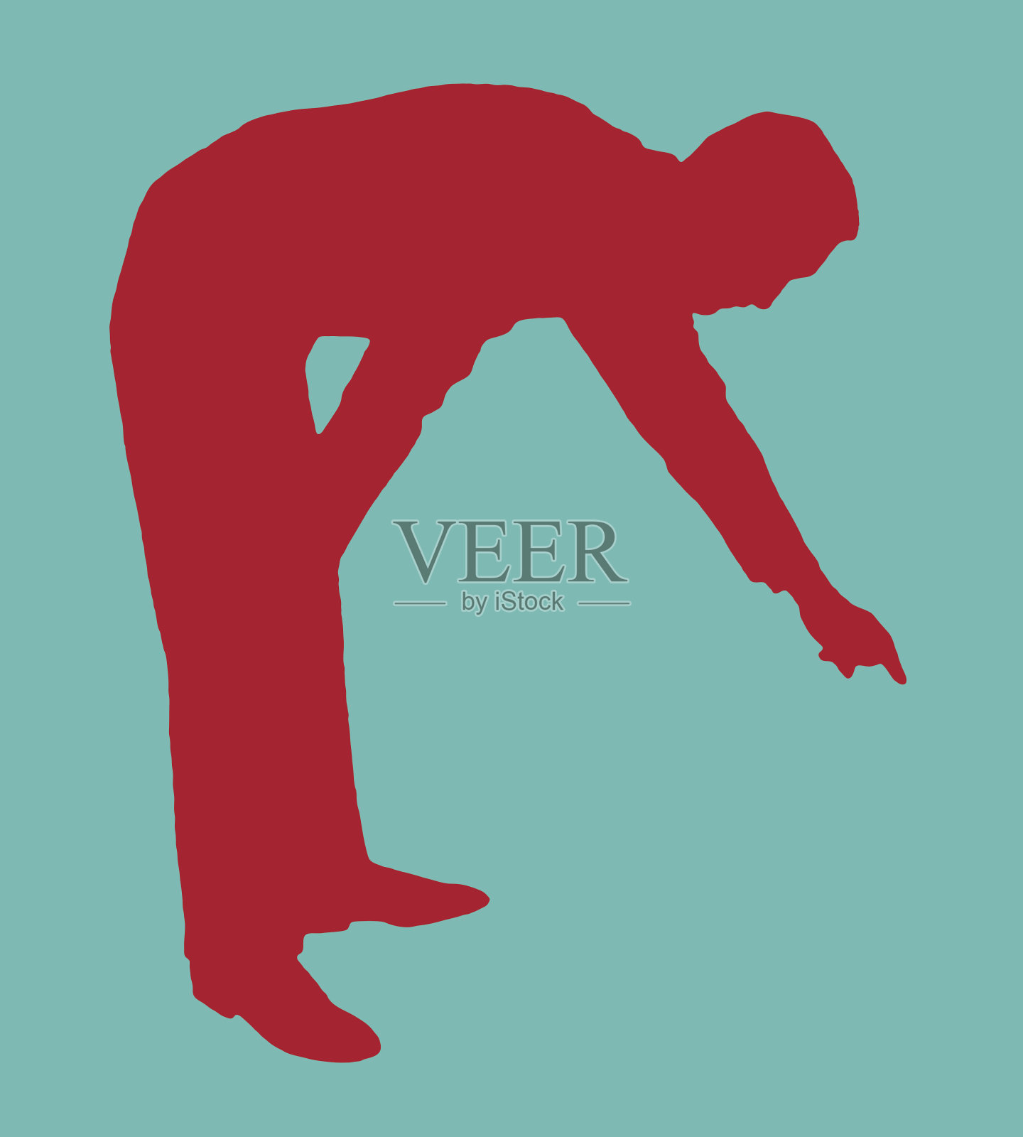 人的弯曲剪影设计元素图片