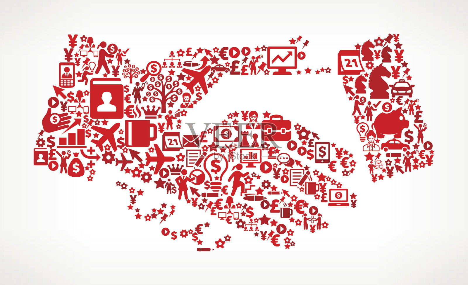 握手金融和女商人版税免费矢量艺术背景插画图片素材