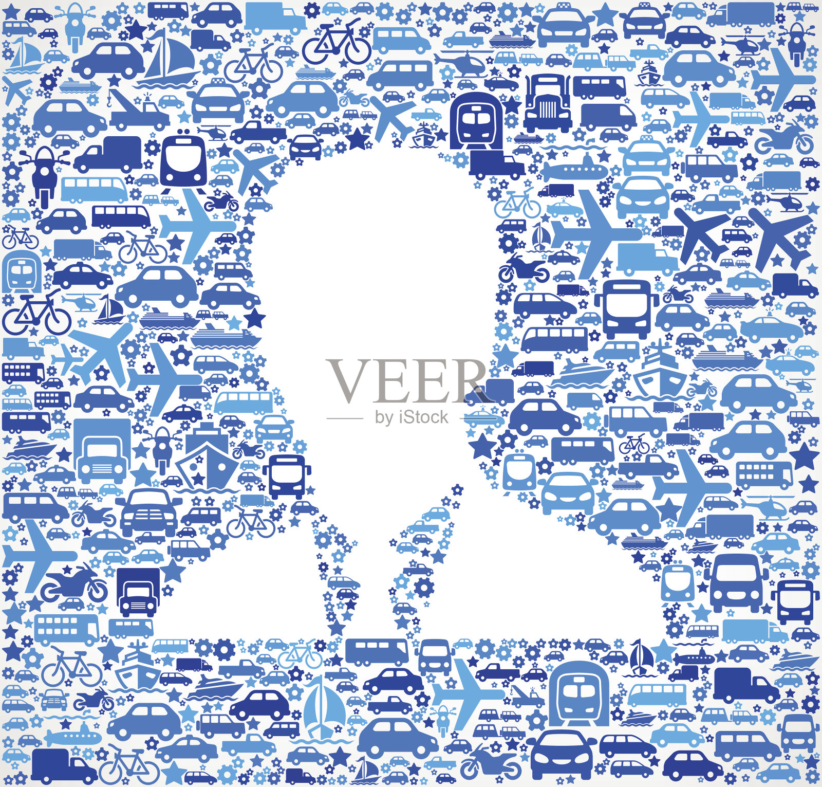 商人对运输免版税的矢量艺术模式插画图片素材