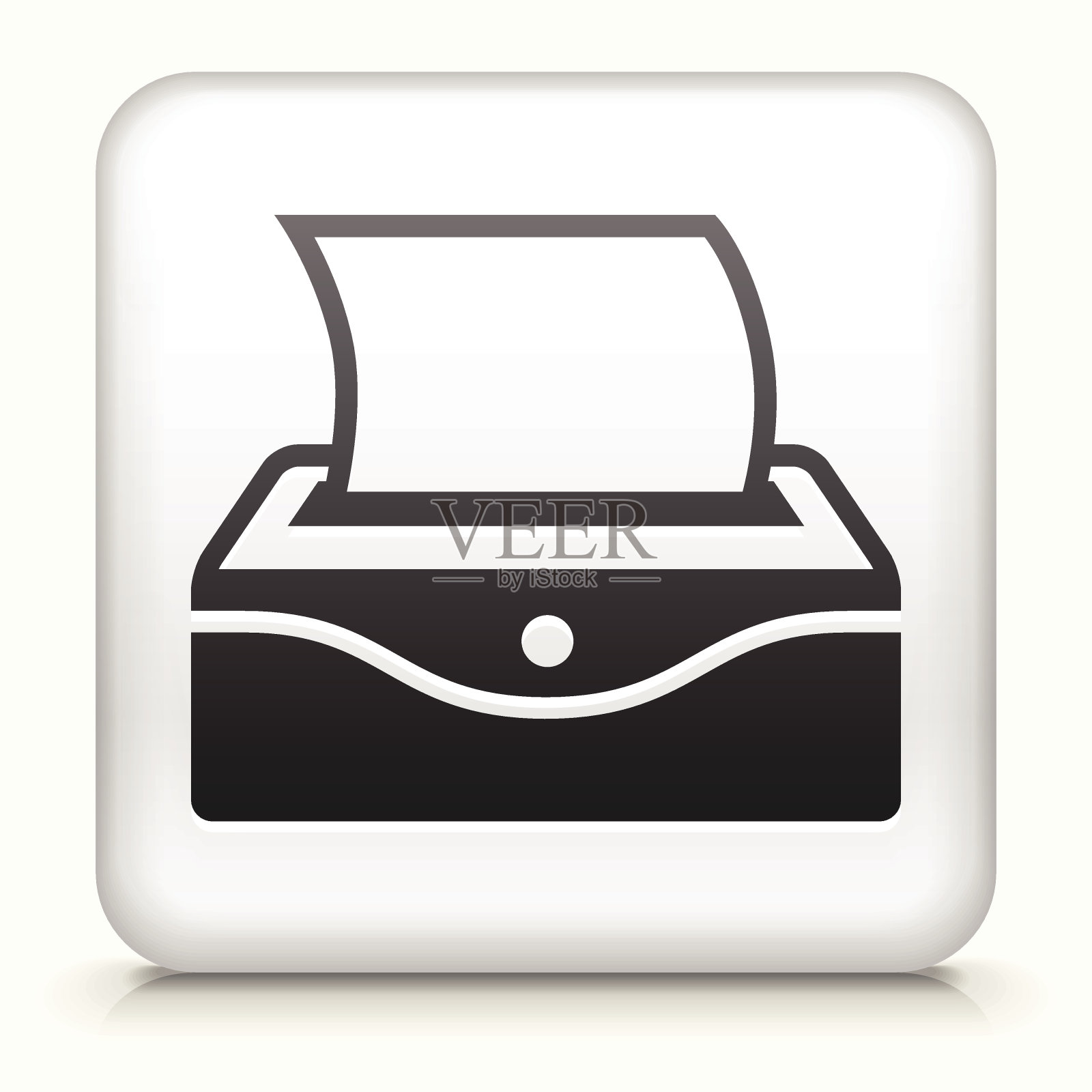 白色方形按钮与婴儿湿巾插画图片素材