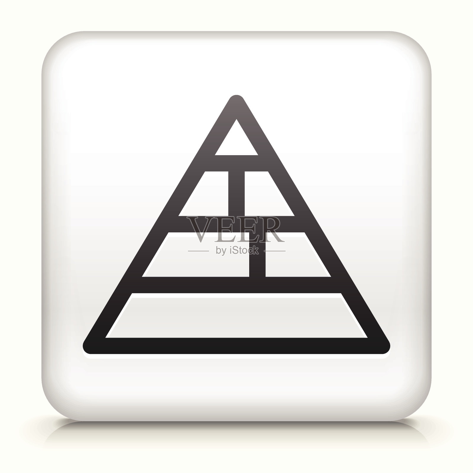 方形按钮与食物金字塔插画图片素材