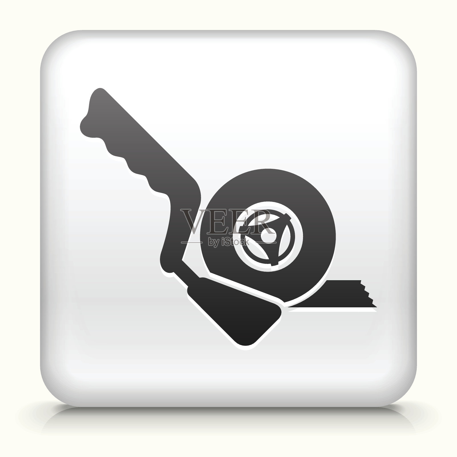 方形按钮与移动马车版税免费矢量艺术插画图片素材