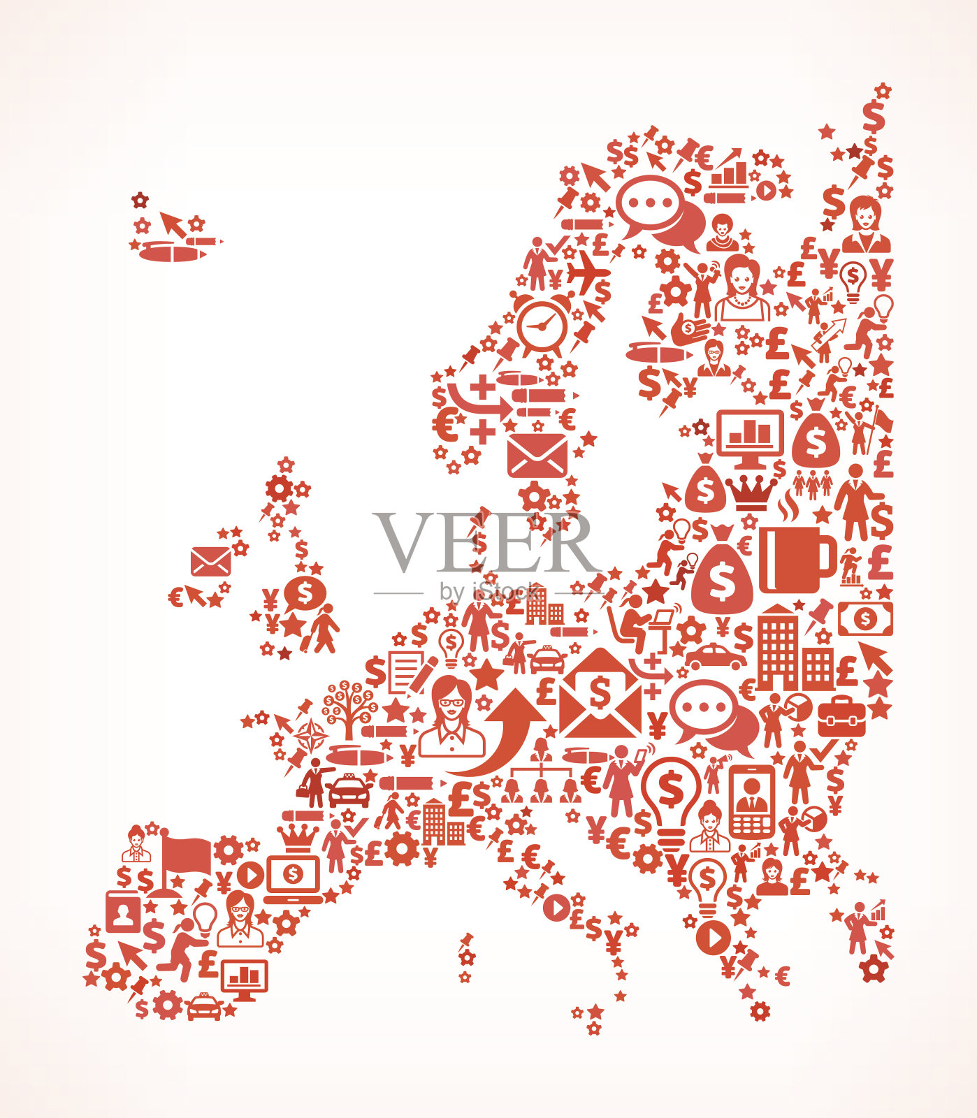 论商业女性红色免版税矢量艺术格局插画图片素材